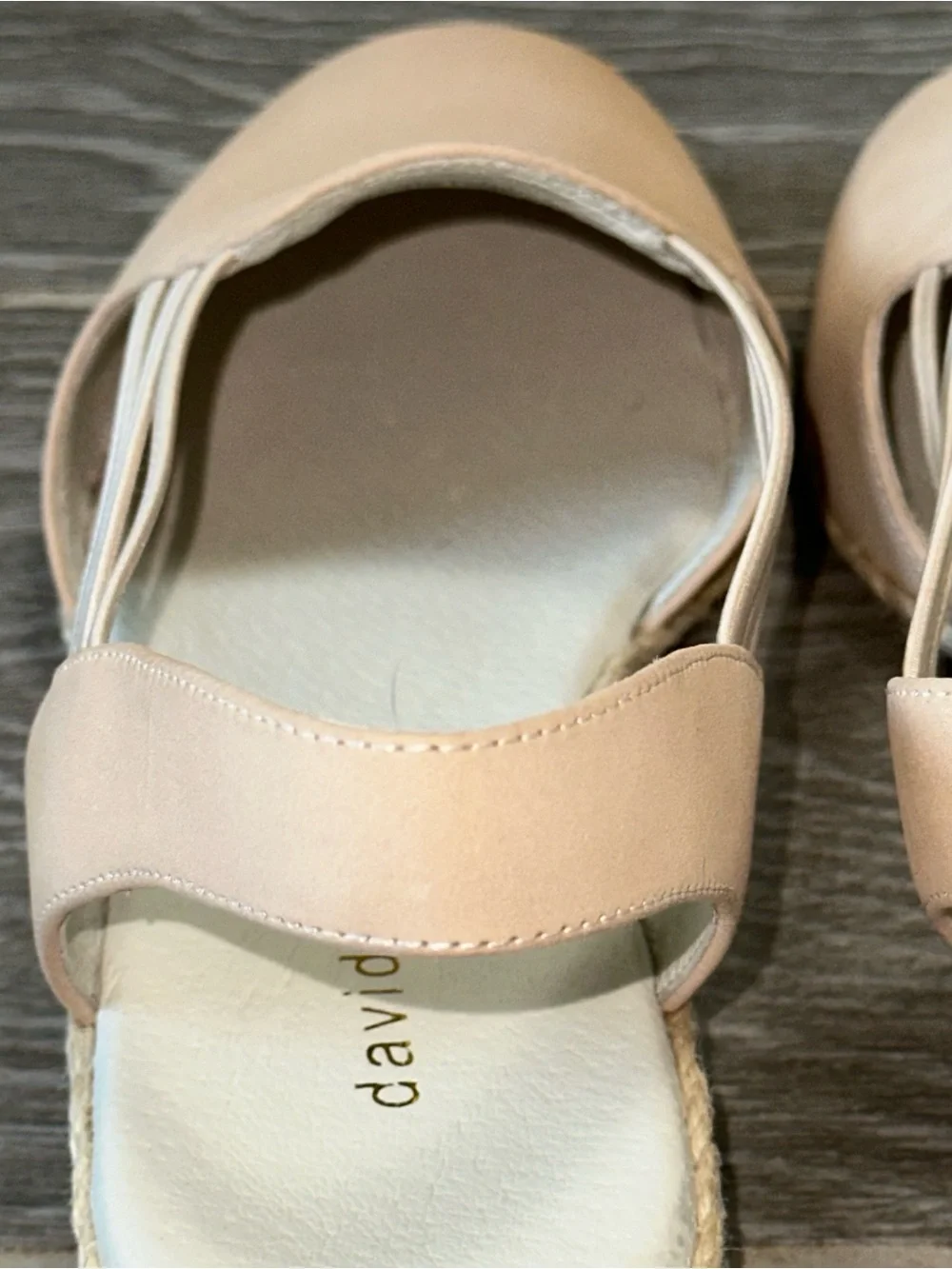 David Tate Nelly Women’s 12 Cream Slingback Closed Toe Espadrille Sandal Cottage